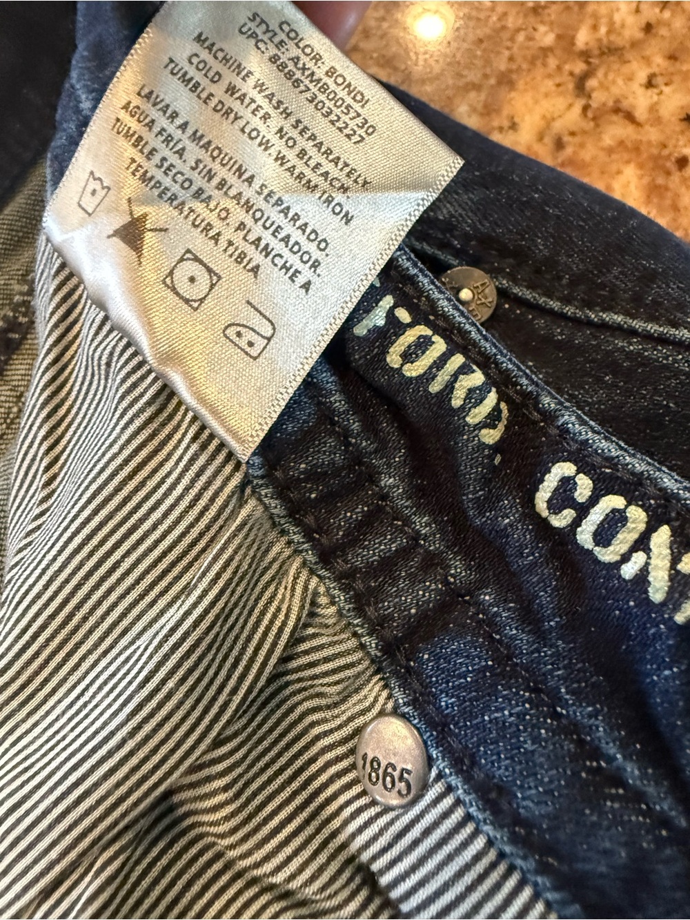 Slim Fit Men's Navy Blue Jeans - Classic Everyday Denim - Picture 9 of 11